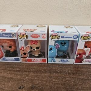 Funko Bitty Pop! Disney Figures - Blue, Red, Tan